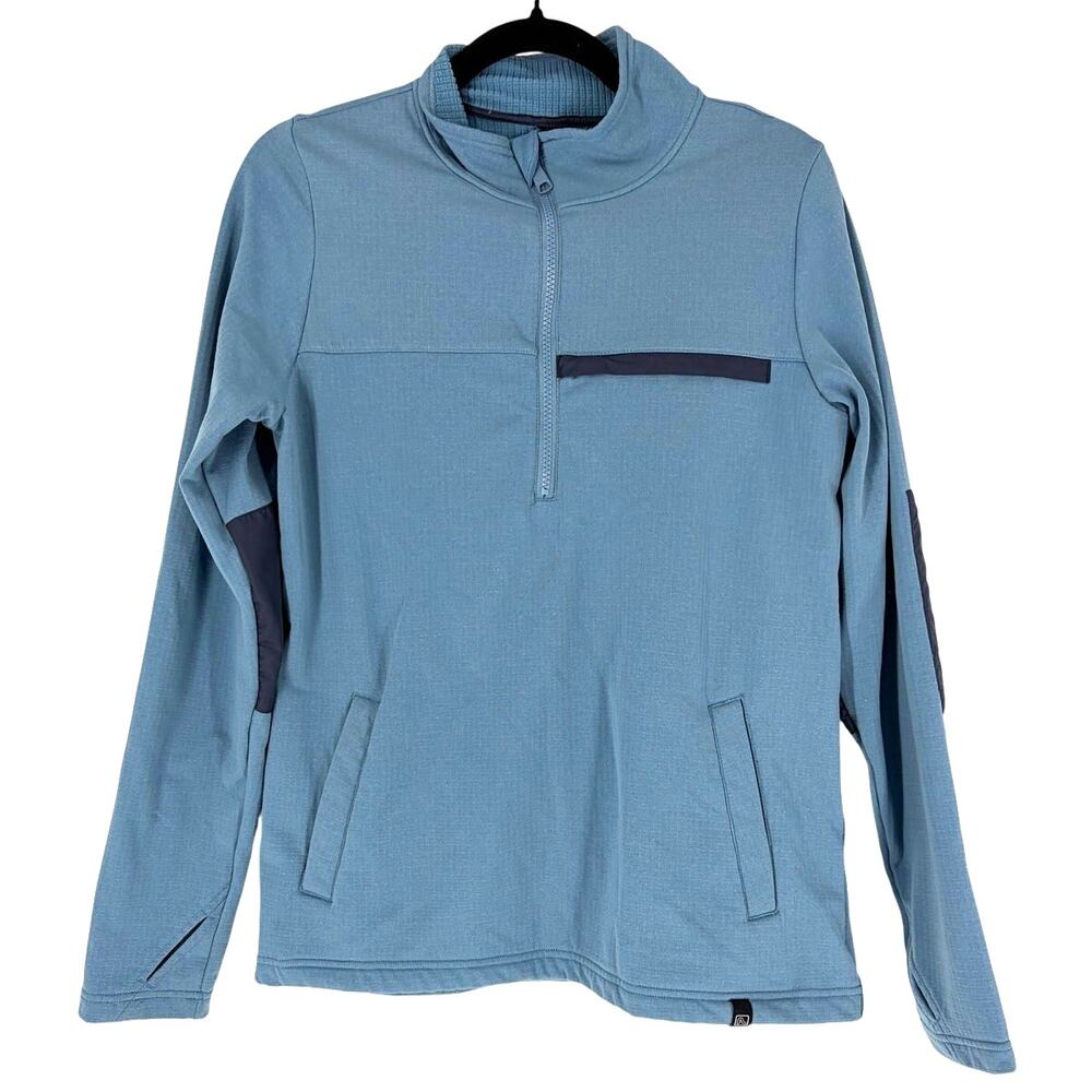 Blue Flylow thermal quarter zip, M